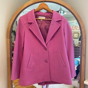 100% Merino Wool Pendleton Coat, Button up, Purple-Pink color, Size Small